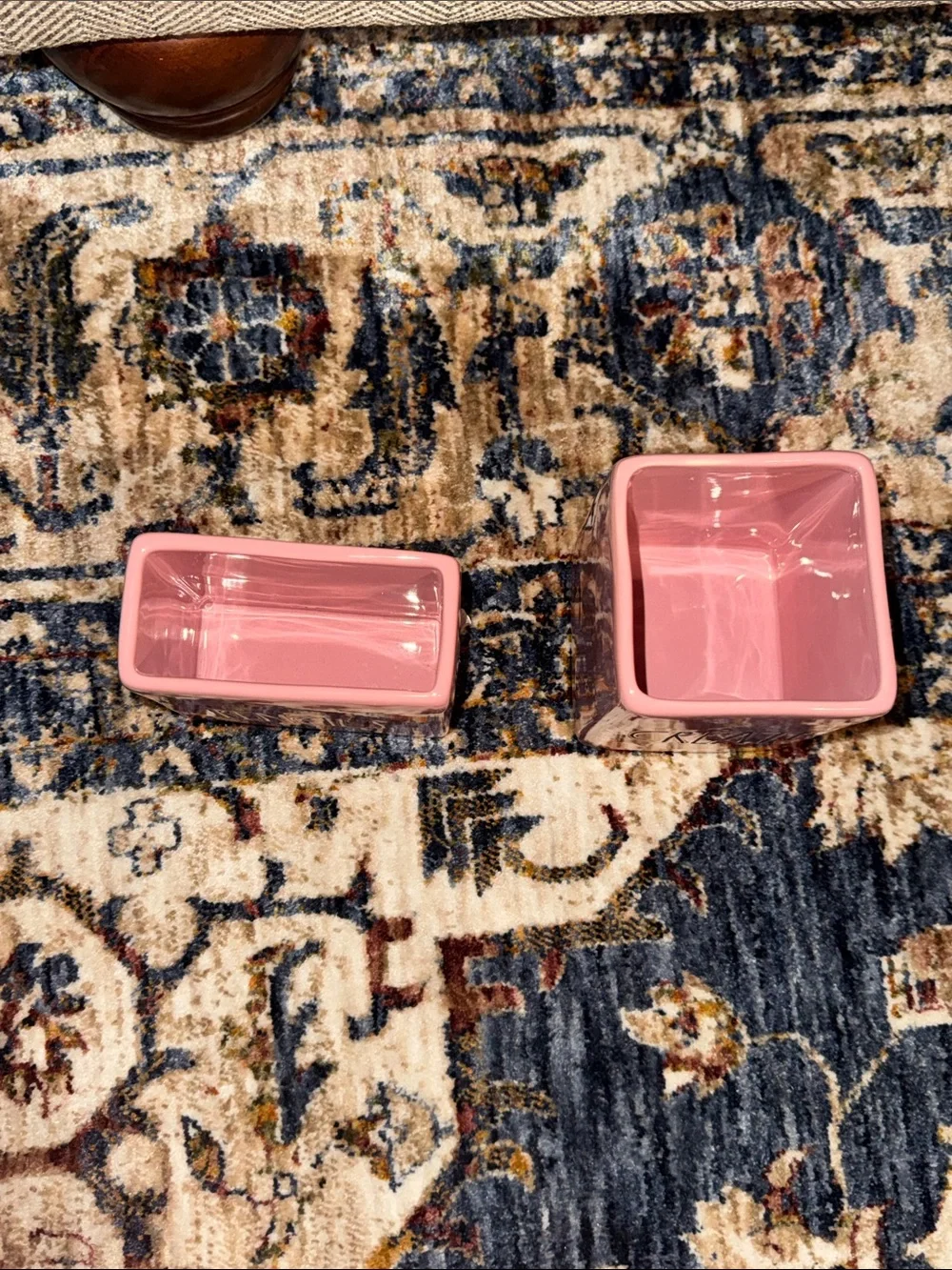 RAE DUNN Pink Ceramic 'PENCILS' and 'CREATE' Desktop Holders